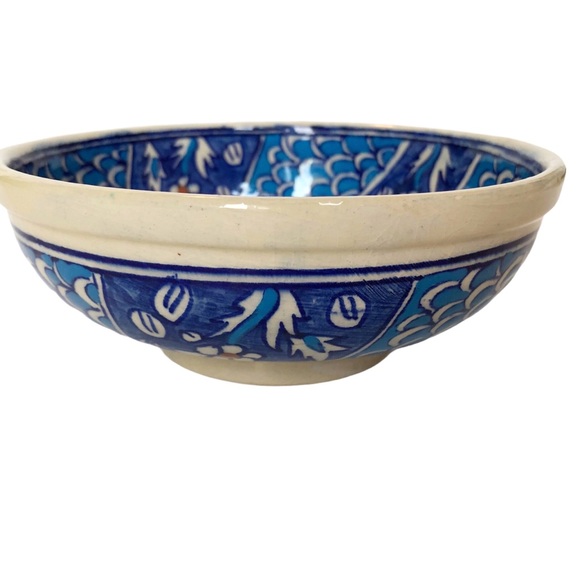 Iznik Cini Hand Painted Ceramic Turkey Bowl Art - Picture 2 of 8